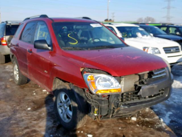 KNDJE723977399255 - 2007 KIA SPORTAGE E RED photo 1