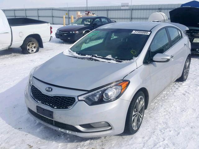 KNAFX4A88G5556889 - 2016 KIA FORTE EX SILVER photo 2