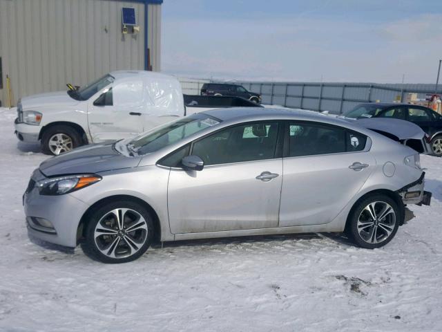 KNAFX4A88G5556889 - 2016 KIA FORTE EX SILVER photo 9