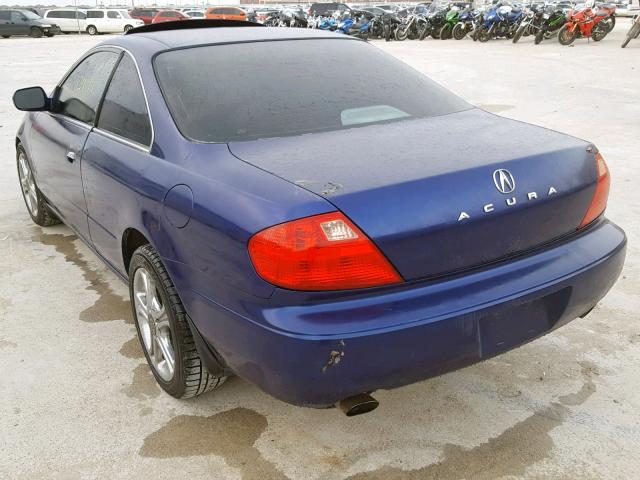 19UYA42651A002008 - 2001 ACURA 3.2CL TYPE BLUE photo 3
