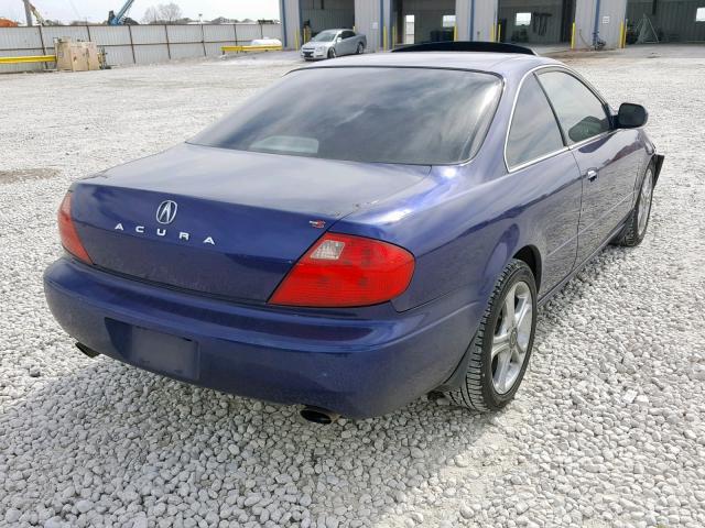 19UYA42651A002008 - 2001 ACURA 3.2CL TYPE BLUE photo 4