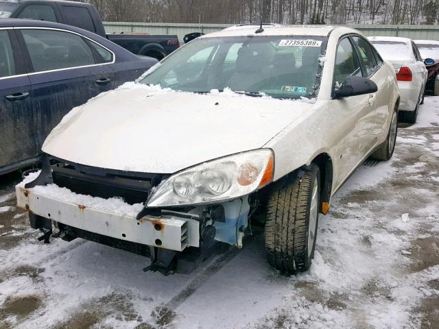 1G2ZG57B484279310 - 2008 PONTIAC G6 BASE WHITE photo 2