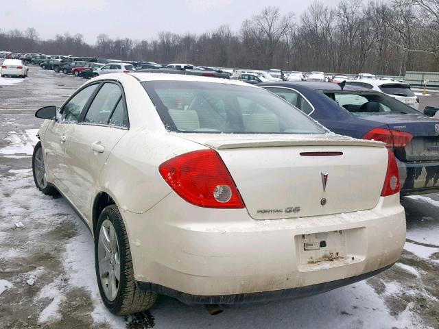 1G2ZG57B484279310 - 2008 PONTIAC G6 BASE WHITE photo 3