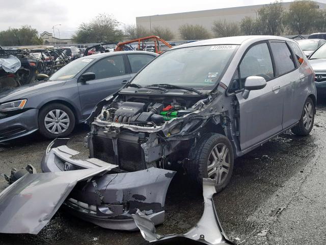 JHMGD37668S047515 - 2008 HONDA FIT SPORT SILVER photo 2