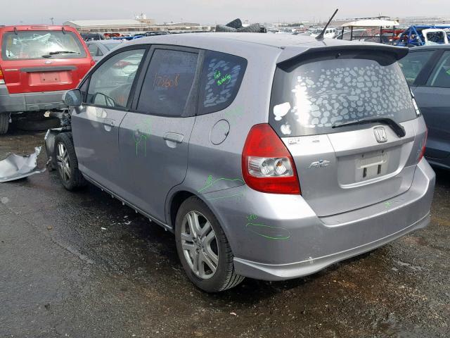 JHMGD37668S047515 - 2008 HONDA FIT SPORT SILVER photo 3