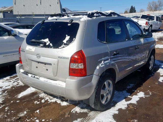 KM8JM12B86U466740 - 2006 HYUNDAI TUCSON GL SILVER photo 4