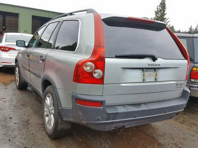 YV1CZ91H241097563 - 2004 VOLVO XC90 T6 SILVER photo 3