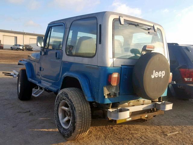 1J4FY29S9RP412001 - 1994 JEEP WRANGLER / BLUE photo 3