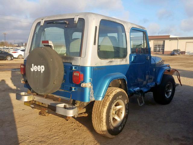 1J4FY29S9RP412001 - 1994 JEEP WRANGLER / BLUE photo 4