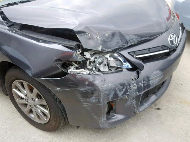 4T1BB3EK9BU136102 - 2011 TOYOTA CAMRY HYBR CHARCOAL photo 9