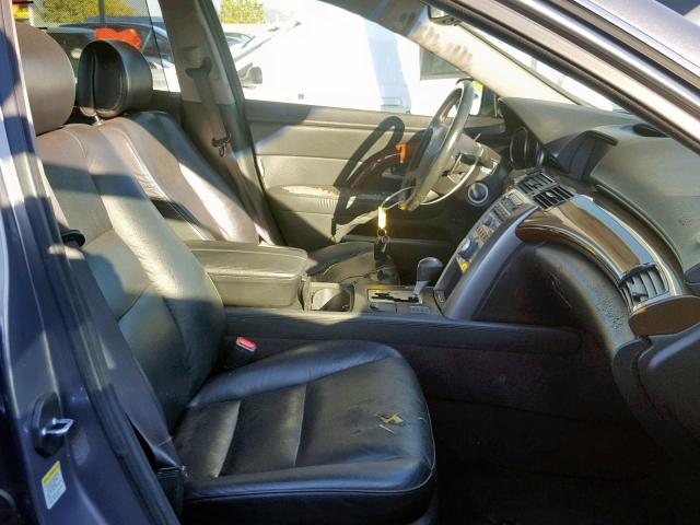 JH4KB165X5C010356 - 2005 ACURA RL GRAY photo 5