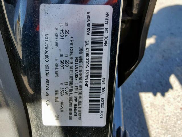 JM1BJ2217X0102543 - 1999 MAZDA PROTEGE ES 黑色 照片 10
