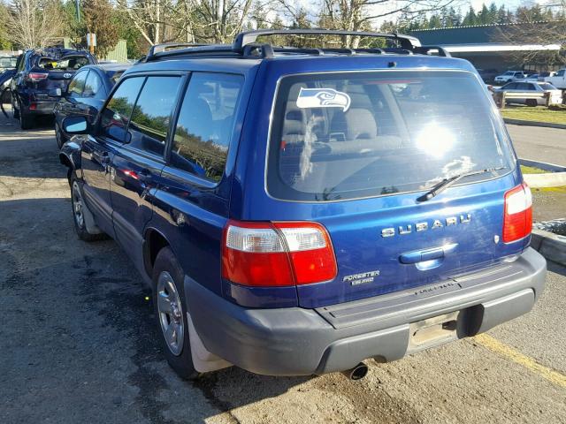 JF1SF63592H708310 - 2002 SUBARU FORESTER L BLUE photo 3