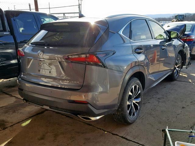 JTJBARBZ5F2017893 - 2015 LEXUS NX 200T GRAY photo 4