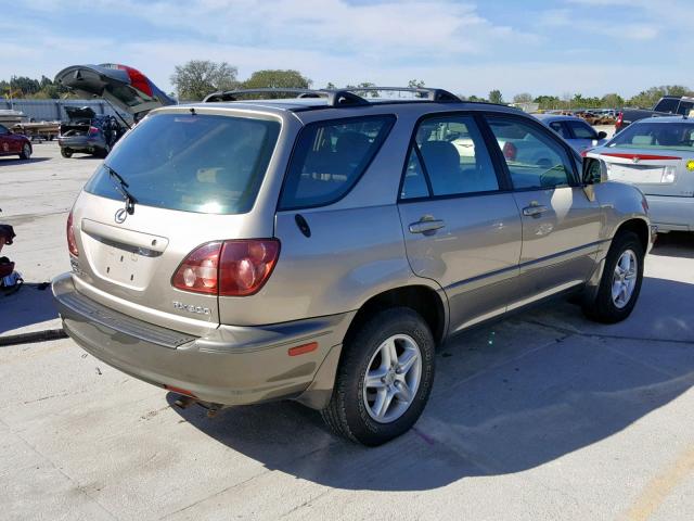 JT6HF10U4Y0099189 - 2000 LEXUS RX 300 BEIGE photo 4