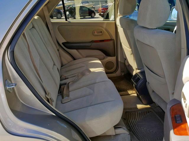 JT6HF10U4Y0099189 - 2000 LEXUS RX 300 BEIGE photo 6