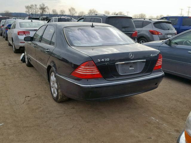 WDBNG83J25A457168 - 2005 MERCEDES-BENZ S 430 4MAT BLACK photo 3