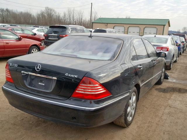 WDBNG83J25A457168 - 2005 MERCEDES-BENZ S 430 4MAT BLACK photo 4