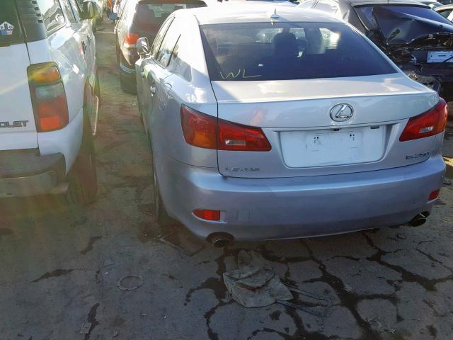 JTHBK262782061948 - 2008 LEXUS IS 250 SILVER photo 3