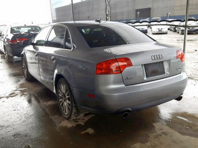 WAUDF78E06A274579 - 2006 AUDI A4 2.0T QU GRAY photo 3