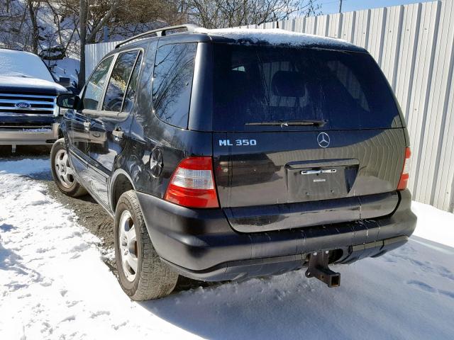 4JGAB57E84A514767 - 2004 MERCEDES-BENZ ML 350 BLACK photo 3