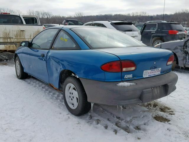 1G1JC1247VM132375 - 1997 CHEVROLET CAVALIER B TEAL photo 3