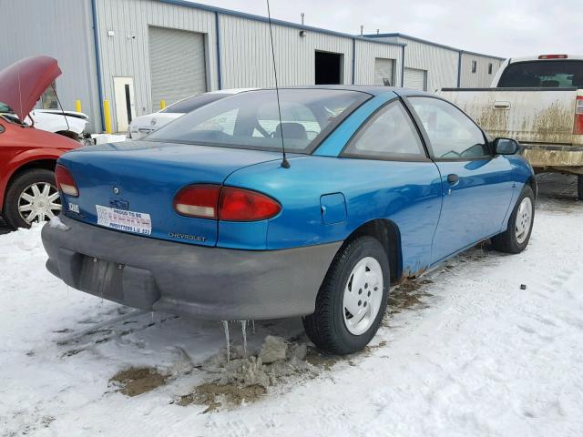 1G1JC1247VM132375 - 1997 CHEVROLET CAVALIER B TEAL photo 4