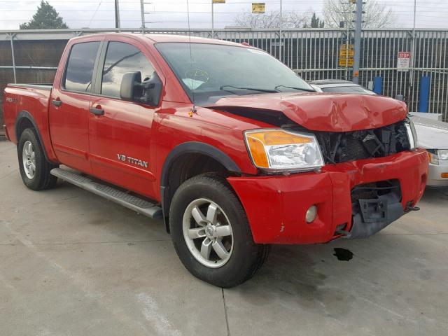 1N6AA0EC1CN306438 - 2012 NISSAN TITAN S RED photo 1