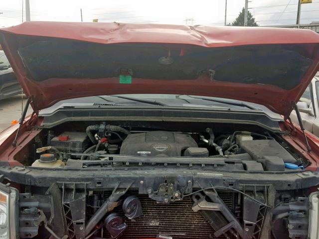 1N6AA0EC1CN306438 - 2012 NISSAN TITAN S RED photo 7