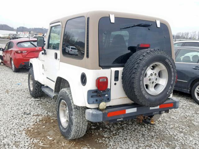 1J4FA59S82P709286 - 2002 JEEP WRANGLER / WHITE photo 3