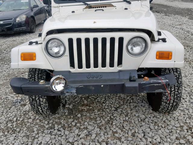 1J4FA59S82P709286 - 2002 JEEP WRANGLER / WHITE photo 9