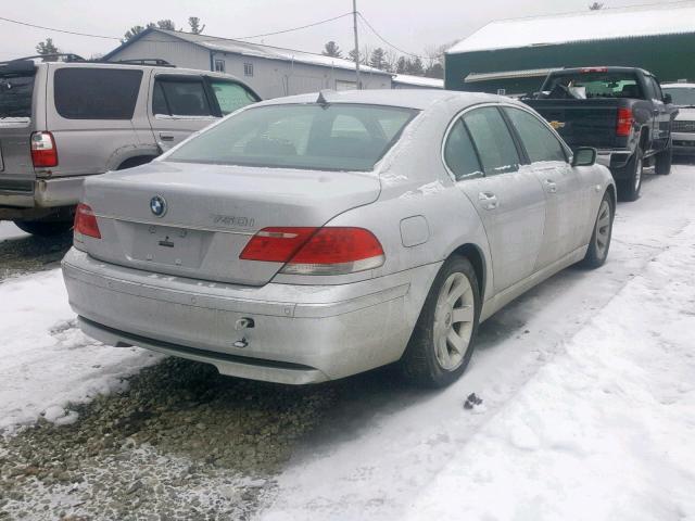 WBAHL83516DT02685 - 2006 BMW 750 I SILVER photo 4