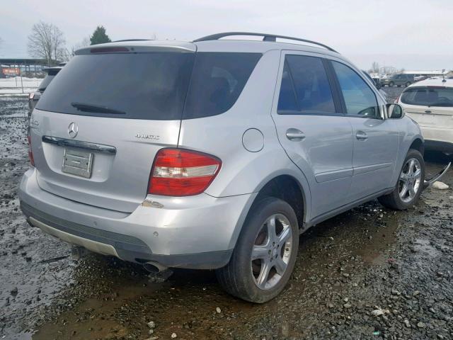 4JGBB86E57A176658 - 2007 MERCEDES-BENZ ML 350 SILVER photo 4