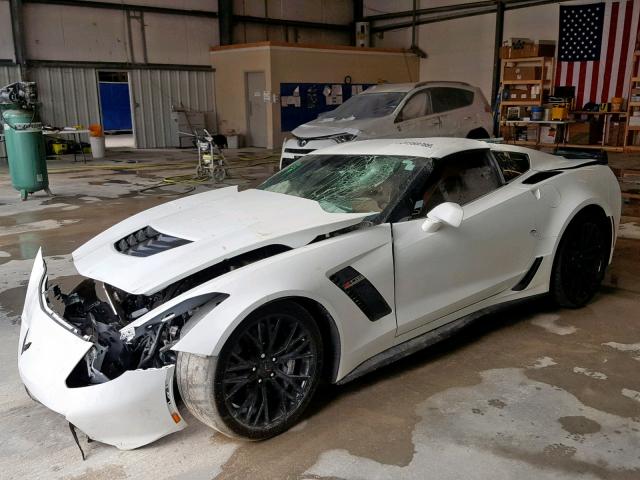 1G1YT2D67K5603501 - 2019 CHEVROLET CORVETTE Z WHITE photo 2