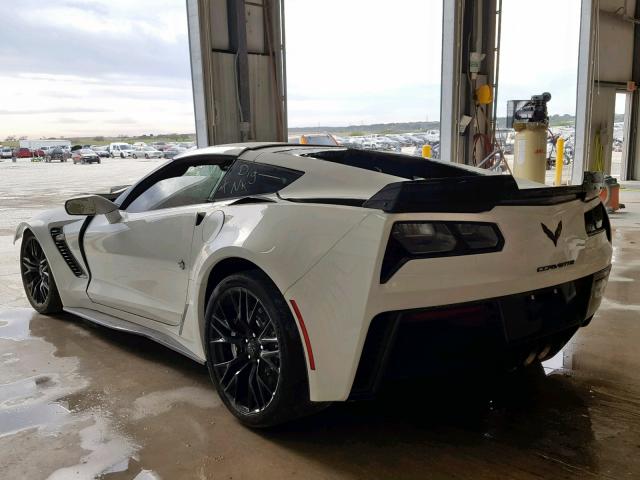 1G1YT2D67K5603501 - 2019 CHEVROLET CORVETTE Z WHITE photo 3