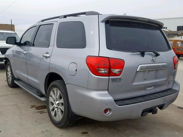 5TDKY5G17ES055062 - 2014 TOYOTA SEQUOIA LI SILVER photo 3