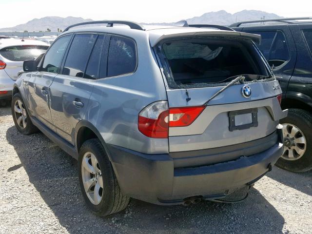 WBXPA93435WD02181 - 2005 BMW X3 3.0I SILVER photo 3