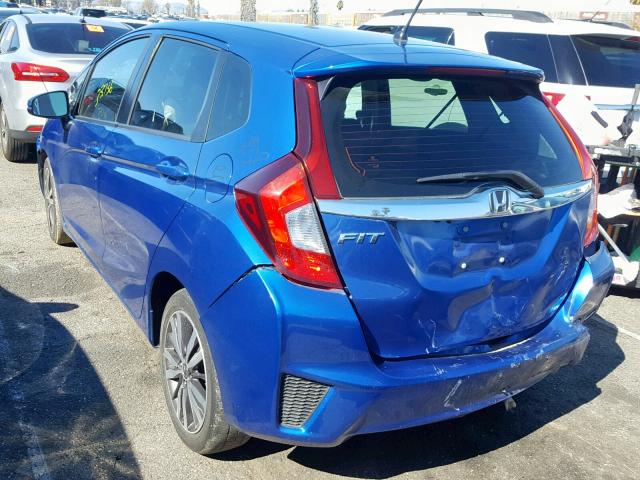 3HGGK5H88FM720671 - 2015 HONDA FIT EX BLUE photo 3