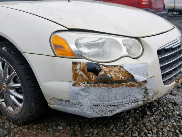 1C3EL75R04N413725 - 2004 CHRYSLER SEBRING GT WHITE photo 9