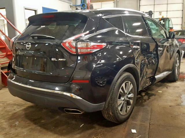 5N1AZ2MH2GN102768 - 2016 NISSAN MURANO S BLACK photo 4