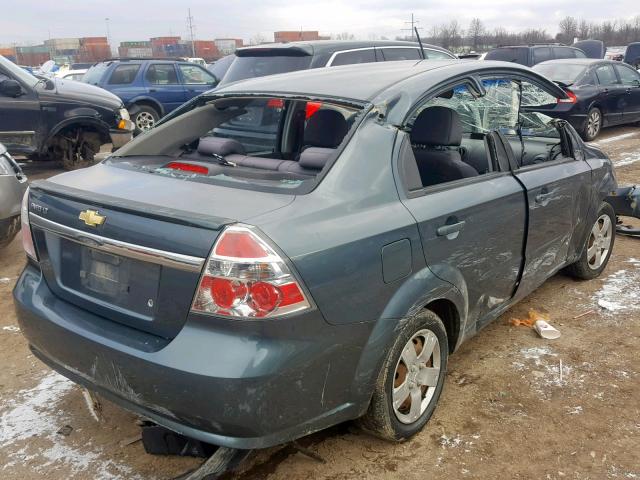 KL1TD5DE8AB124972 - 2010 CHEVROLET AVEO LS TEAL photo 4