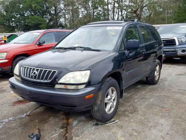 JTJGF10U520129969 - 2002 LEXUS RX 300 BLACK photo 2