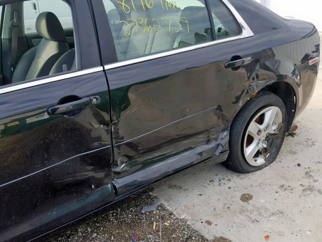 1G1ZB5EB7A4105937 - 2010 CHEVROLET MALIBU LS BLACK photo 10