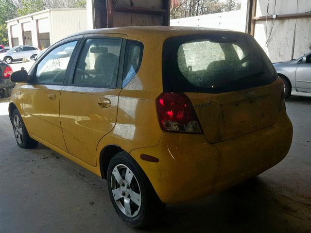 KL1TD66628B099248 - 2008 CHEVROLET AVEO BASE Сары фото 3