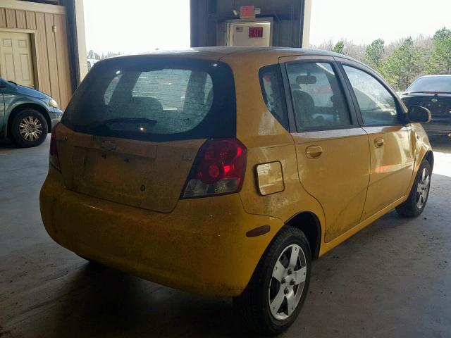 KL1TD66628B099248 - 2008 CHEVROLET AVEO BASE Сары фото 4