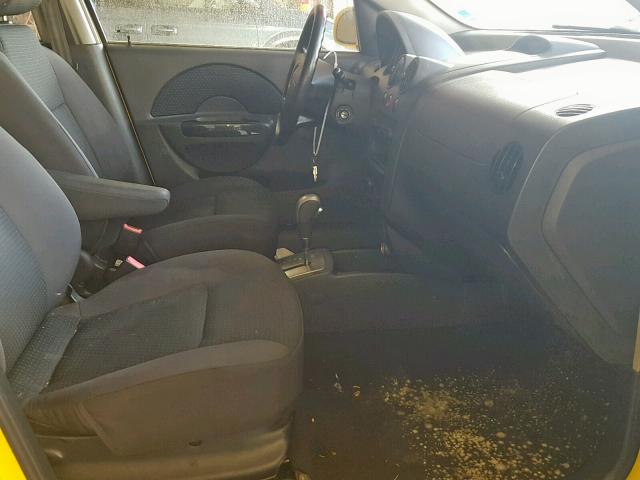 KL1TD66628B099248 - 2008 CHEVROLET AVEO BASE Сары фото 5