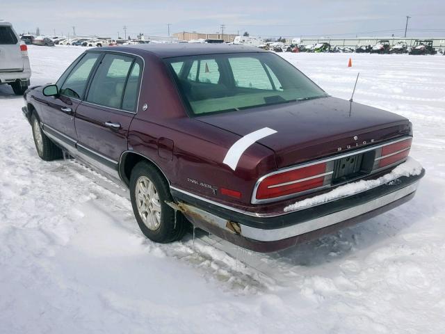 1G4CW53LXM1684842 - 1991 BUICK PARK AVENU BURGUNDY photo 3