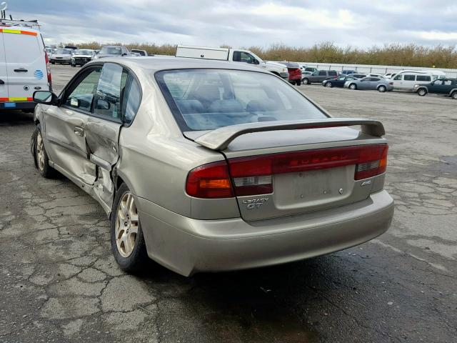 4S3BE6452Y7203140 - 2000 SUBARU LEGACY GT TAN photo 3