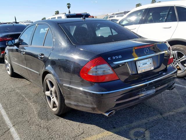 WDBUF56X59B422170 - 2009 MERCEDES-BENZ E 350 BLACK photo 3