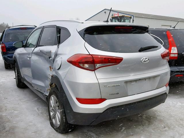 KM8J33A49HU554183 - 2017 HYUNDAI TUCSON LIM SILVER photo 3